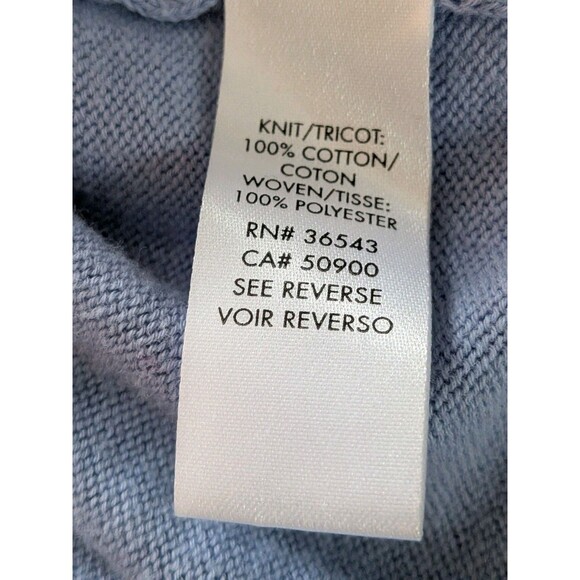 Calvin Klein Sweater Womens M Abstract Art To Wear Blue Multi Mixed Media Top - Picture 10 of 13